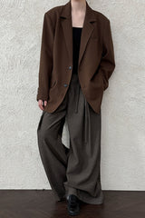 Waffle Textured Oversized Blazer