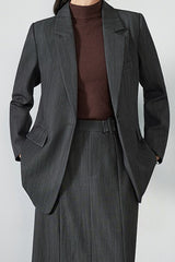 Classic Peak Lapel Blazer