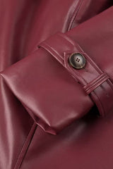 Loose Leather Trench Coat coats