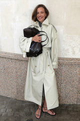 Belted Long Line Vintage Trench Overcoat