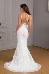 Sleeveless Train Bodycon Formal Dress