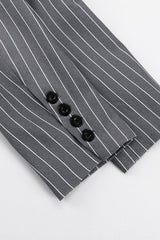 Fashion Striped Suit Blazer Two Piece Set