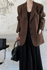 Vintage Casual Long Sleeve Blazer