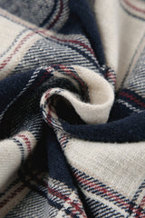 Relaxed Fit Plaid Long Sleeve Blouse