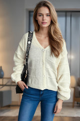 Relaxed V-Neck Cardigan