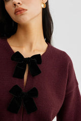 Oversized Bow Neck Sweater