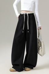 Fleece Lined Draped Curved Knit Pants