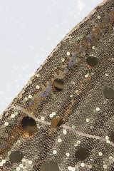 High Waist Sequin Panel A Line Maxi Skirt