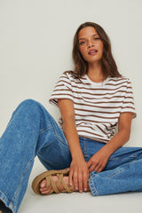 Striped Crew Neck Short Sleeve Tee