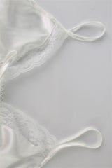 Satin Lace Trim Cami Sleep Shorts Set