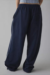 Long Embroidered Relaxed Knit Pants