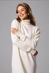 Loose Turtleneck Sweater Dress