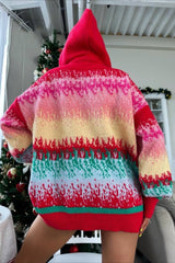 Christmas 3D Snowman Hooded Pom Sweater