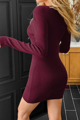 Slim Fit Knit Bodycon Sweater Dress