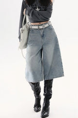 High Waist Cropped Wide Leg Vintage Jeans