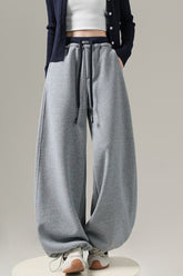 Fleece Lined Draped Curved Knit Pants