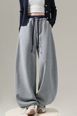 Fleece Lined Draped Curved Knit Pants