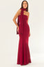 Strapless Mermaid Scarf Formal Dress