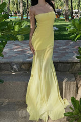 Ruched Bustier Mermaid Evening Dress