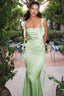 Ruffle Lace Trim Cami Backless Maxi Dress