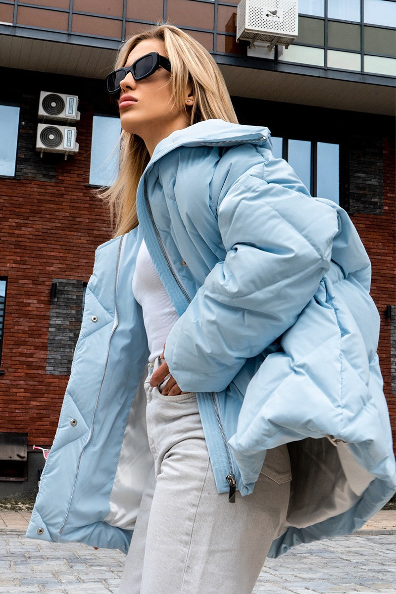 Loose Fit Quilted Cotton Jacket