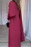 Cape Sleeve Solid Color Long Overcoat