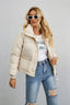 Short Stand Collar Puffer Coat Beige / M coats