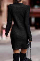 Solid Color Bodycon Knit Sweater