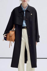 Midi Intellectual Trench Line Overcoat