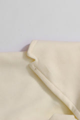 Wide Lapel Long Wool Blend Overcoat