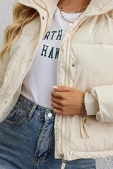 Short Stand Collar Puffer Coat coats