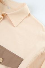 Asymmetric Color Block Blouse