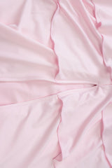 Ruffled Ruching Tiered High Slit Strapless Waist Cinched Prom Dress