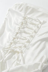 Strapless Scarf Detail Bodycon Sexy Mini Dress