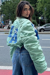 Street Style Letter Print Jacket