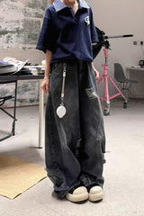 Vintage Baggy Ripped Denim Jeans