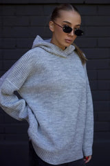 Hooded Oversized Knit Sweater