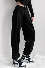 Fleece Lined Loose Knit Pants