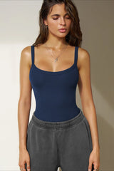 Chic Halter Ribbed Layering Tank Top