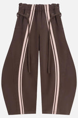 Tie Waist Relaxed Wide Leg Long Pants