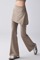 Flared High-Rise Fleece Lined Skirted Leggings