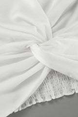 Cropped Long Sleeve Pullover Blouse