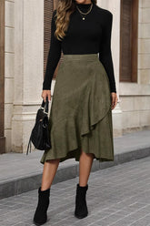 Elegant Textured Midi Christmas Skirt