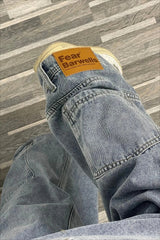 Loose Fit Reverse Pocket Jeans