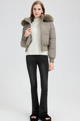 Short Waist Slim Puffer Coat coats
