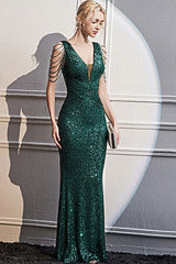 Long Spaghetti Strap Mermaid Formal Dress