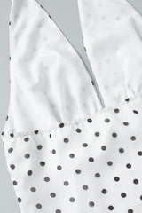 Sexy Polka Dot Halter Tie Top Low Rise Skirt Set