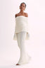 Off Shoulder One Shoulder Knit Sweater Dress