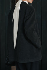 Elegant Lightweight Draped Tie Neck Blouse