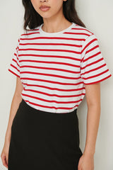 Striped Crew Neck Short Sleeve Tee